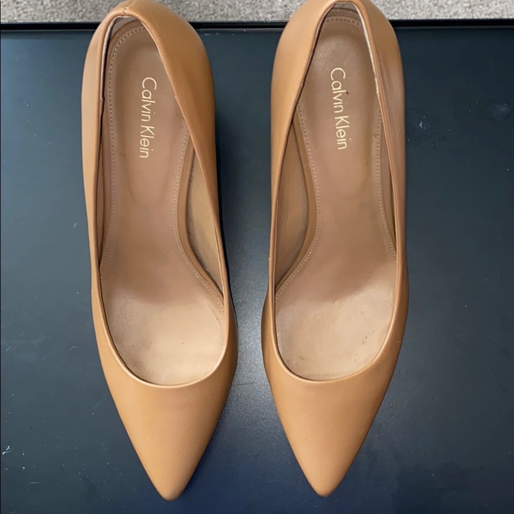 Calvin Klein Nude Leather Heel